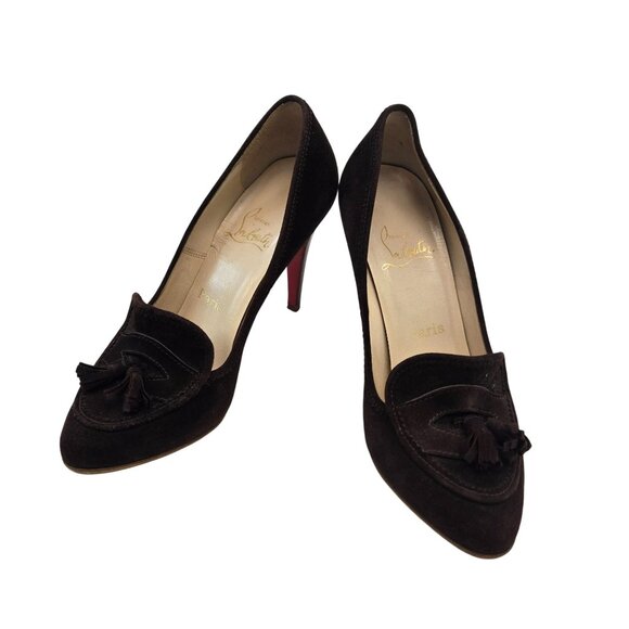 Christian Louboutin Shoes - Christian Louboutin Vintage Steva Suede Leather Tassel Pumps Size 38.5/US 8.5